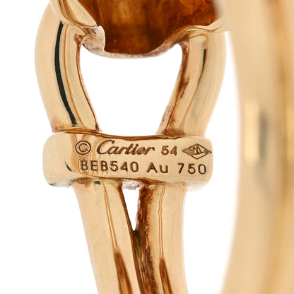 Cartier 18K Yellow Gold Diamond Tsavorite Garnet Black Onyx Panthere de Cartier Ring 54 7 5 of 6