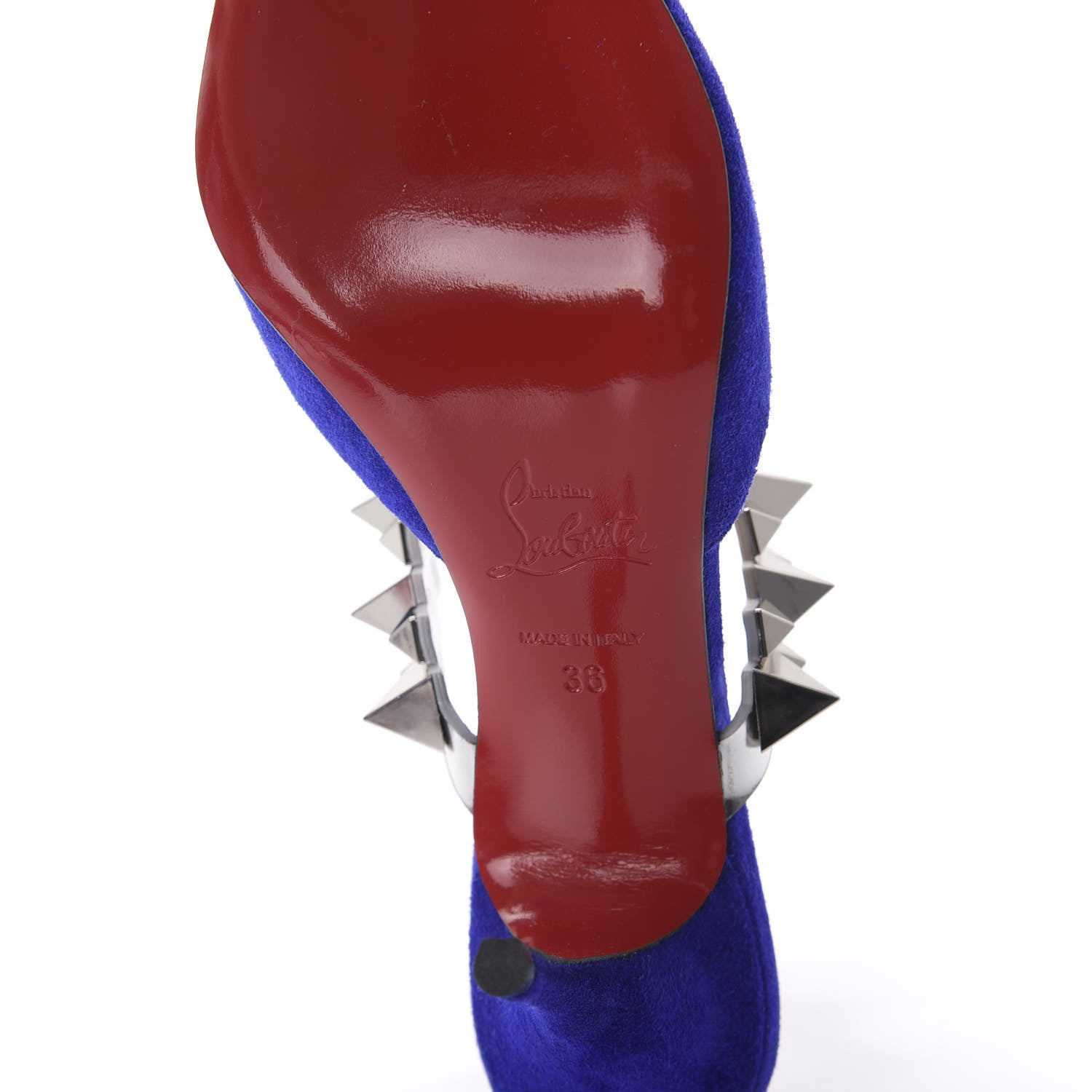Christian Louboutin Veau Velours Specchio Planet Choc 80 Mule 36 Elixir 6 of 7