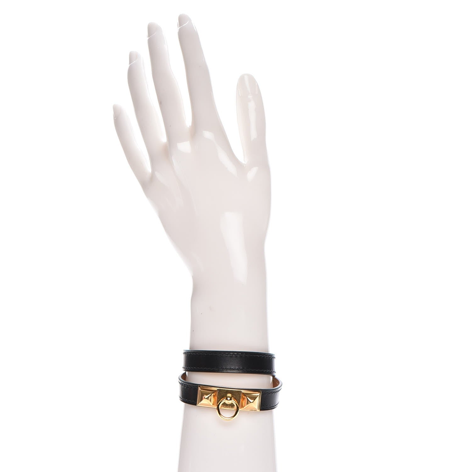 Hermes Box Rivale Double Tour Bracelet T2 Black 2 of 7