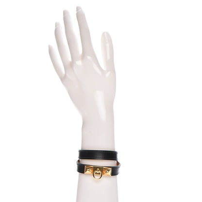 Hermes Box Rivale Double Tour Bracelet T2 Black 2 of 7