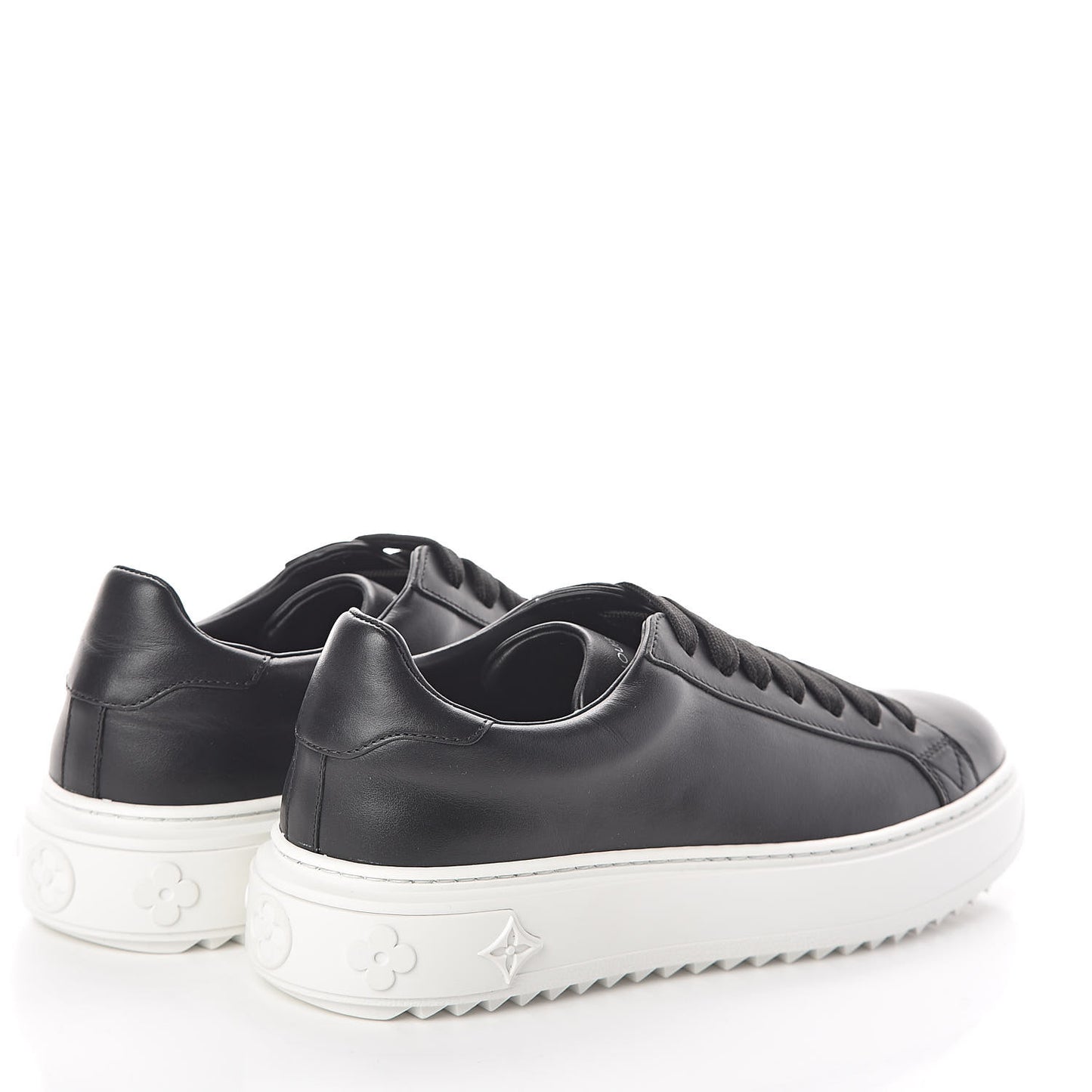 Calfskin Time Out Sneakers 36.5 Black