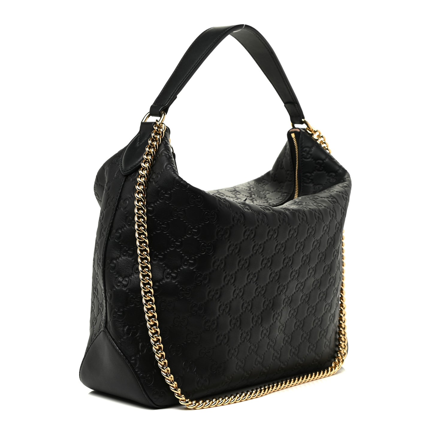 Guccissima Signature Large Linea A Hobo Black