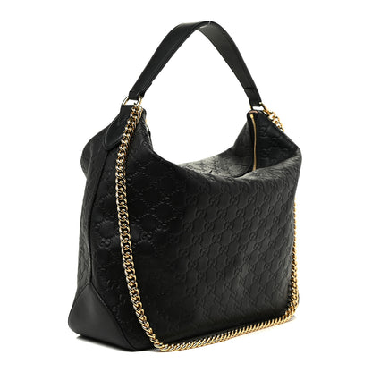 Gucci Guccissima Signature Large Linea A Hobo Black 3 of 17