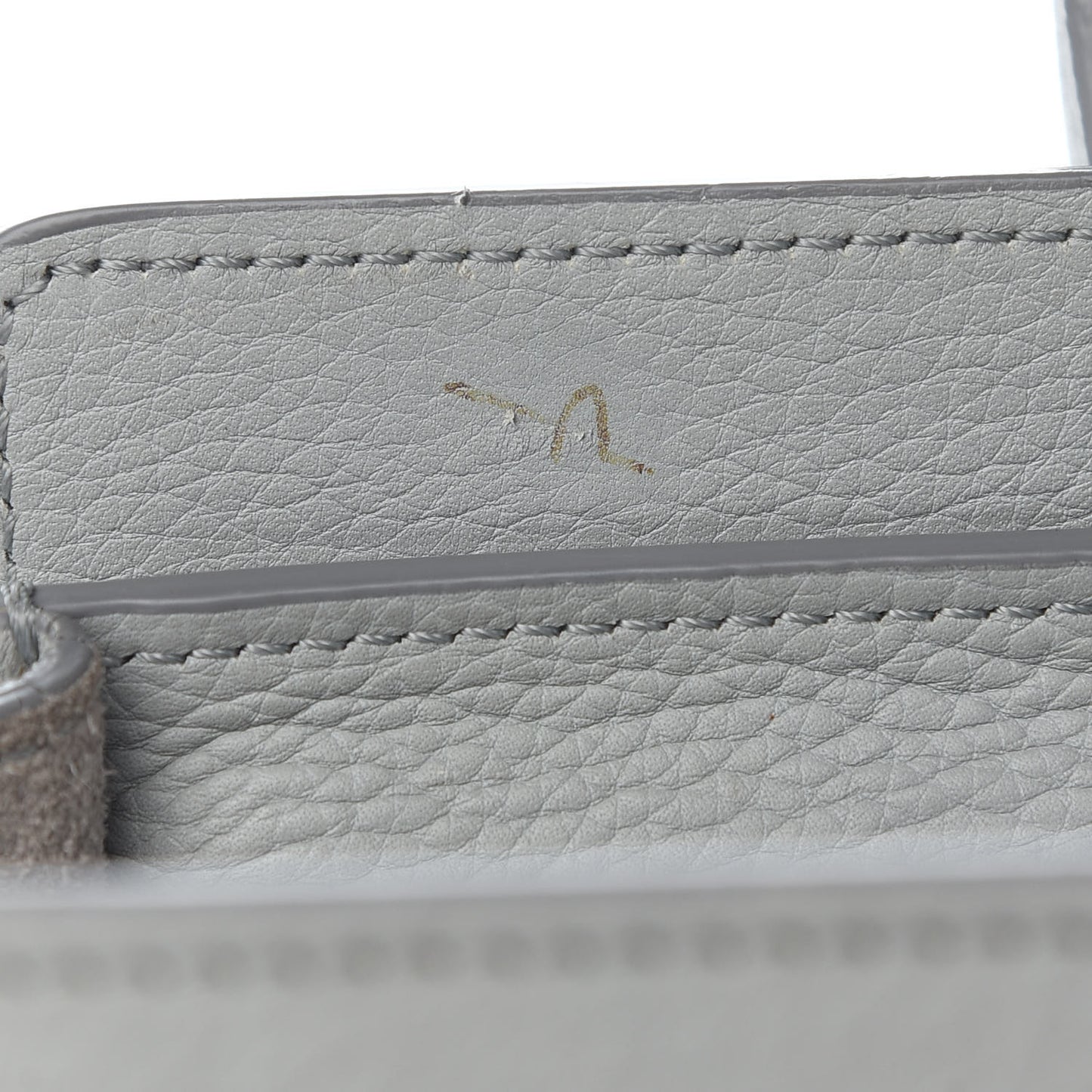 Baby Drummed Calfskin Micro Luggage Sky