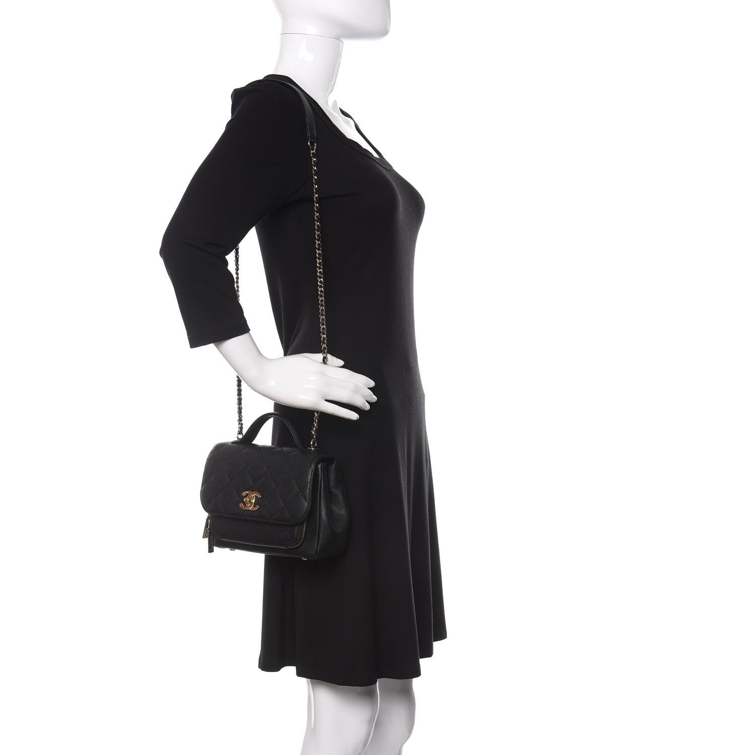 Chanel Caviar Quilted Small Business Affinity Flap Black 2 of 10