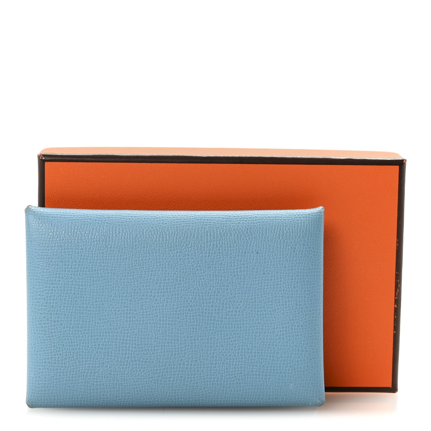 Hermes Epsom Calvi Card Case Celeste 7 of 7
