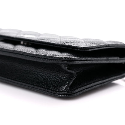 Chanel Caviar Quilted Wallet On Chain WOC Black 10 of 11