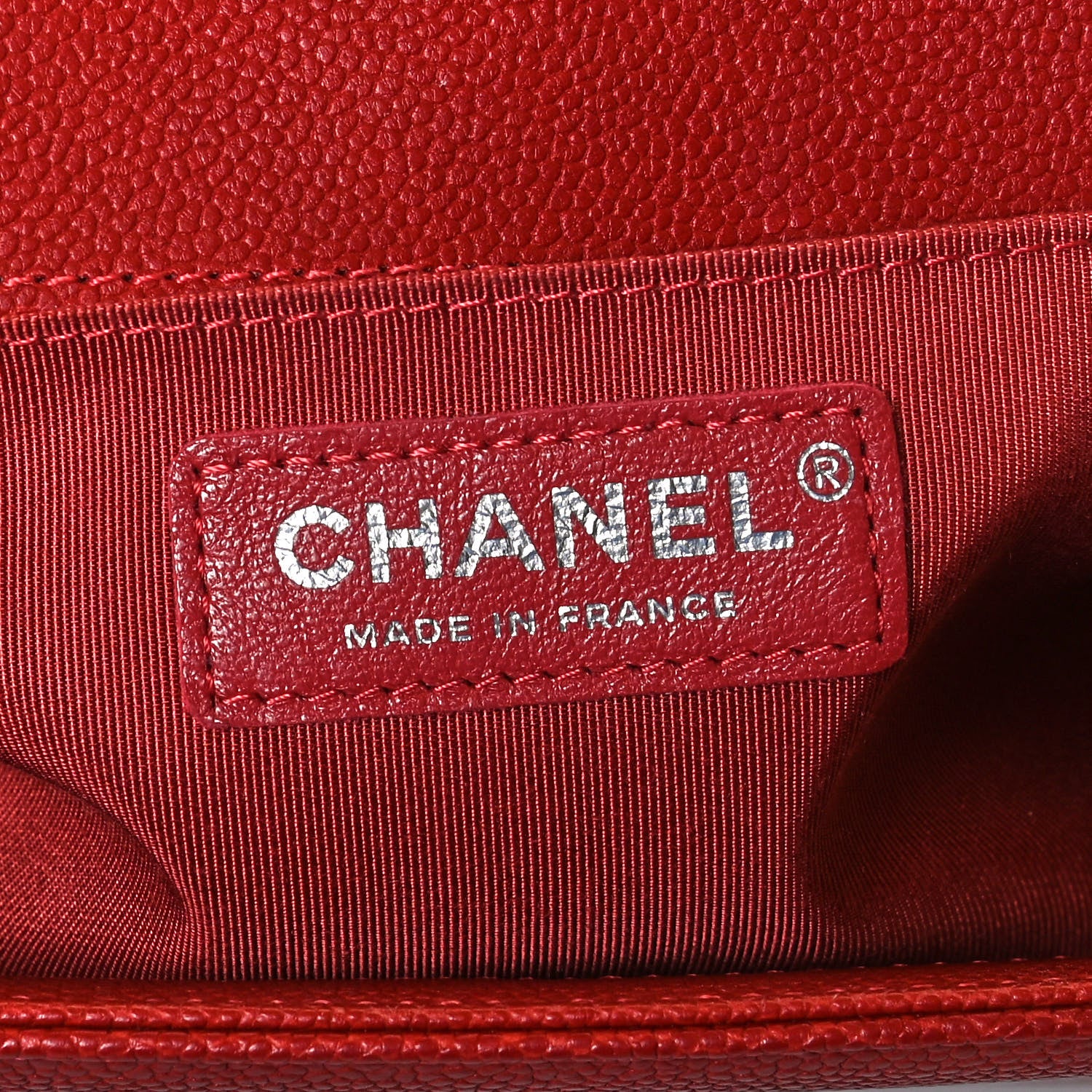 Chanel Caviar Quilted Medium Boy Flap Red 6 of 10