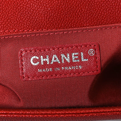 Chanel Caviar Quilted Medium Boy Flap Red 6 of 10
