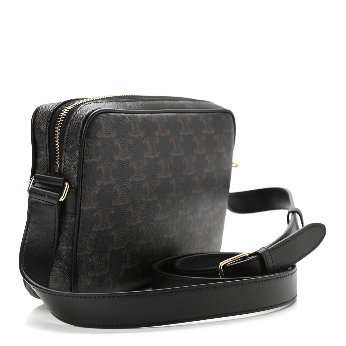 Triomphe Canvas Medium Messenger Bag Black
