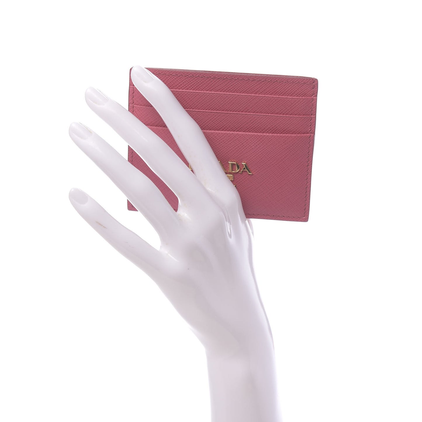 Saffiano Metal Business Card Holder Peonia