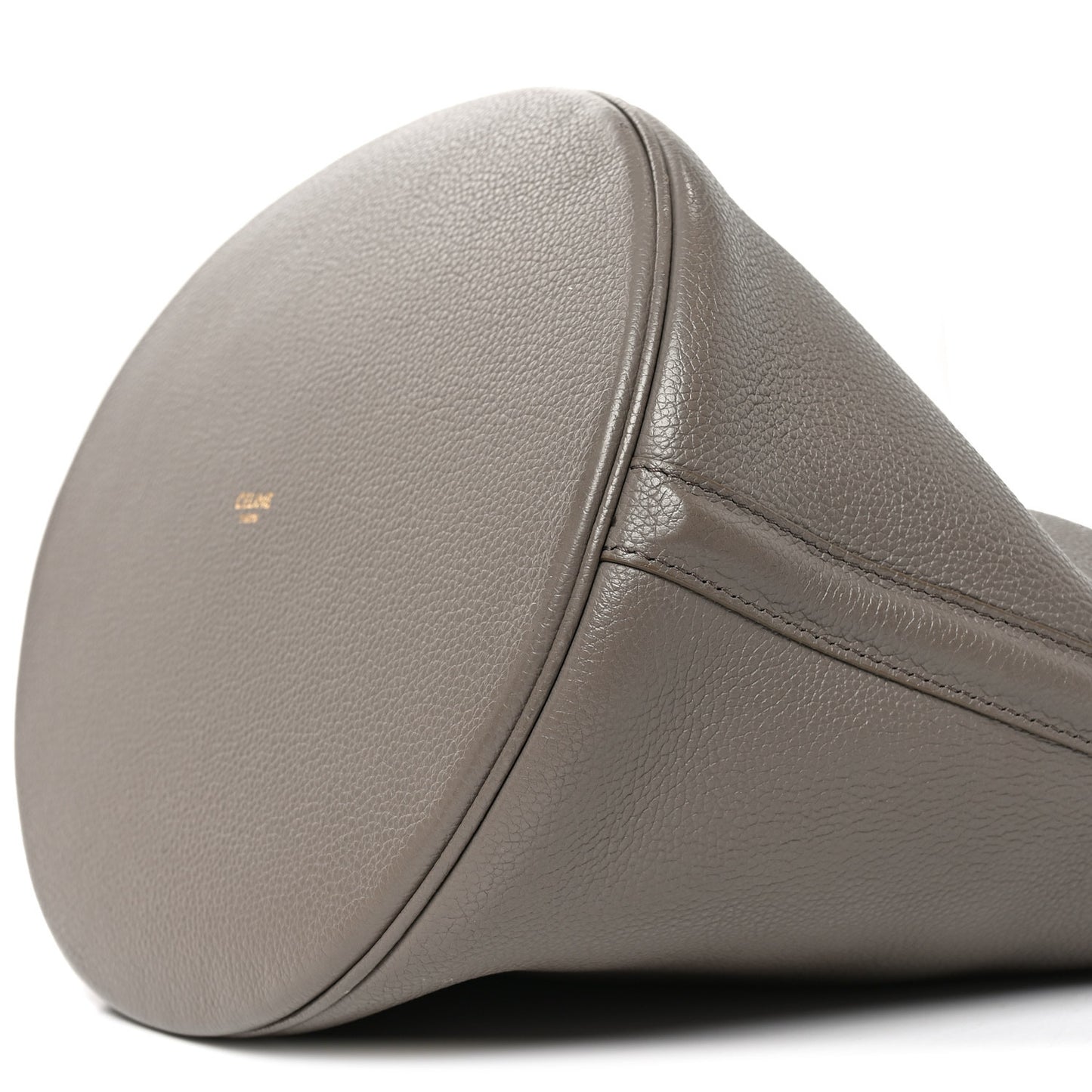 Supple Grained Calfskin Bucket 16 Bag Pebble