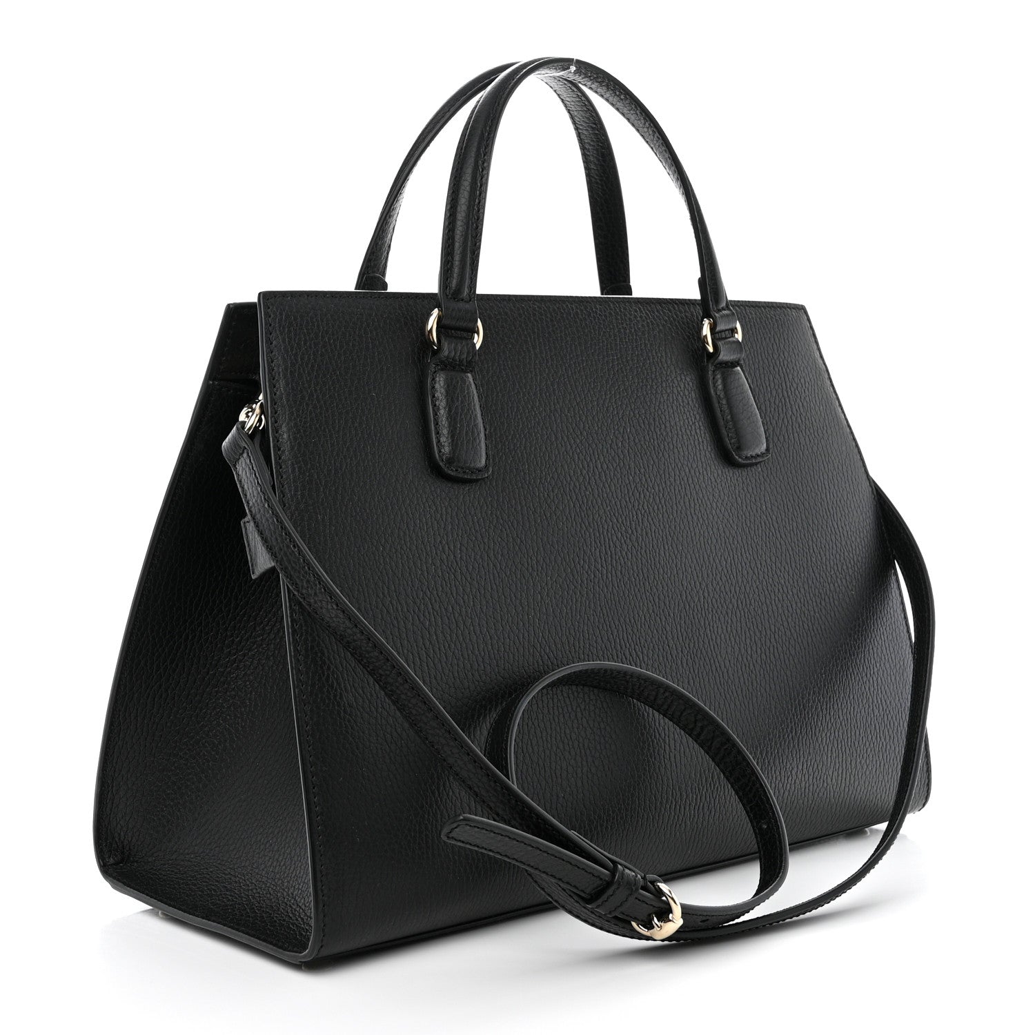 Gucci Dollar Calfskin Large Soho Top Handle Satchel Black 3 of 14