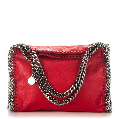Stella McCartney Shaggy Deer Mini Falabella Fold Over Tote Cherry 1 of 6