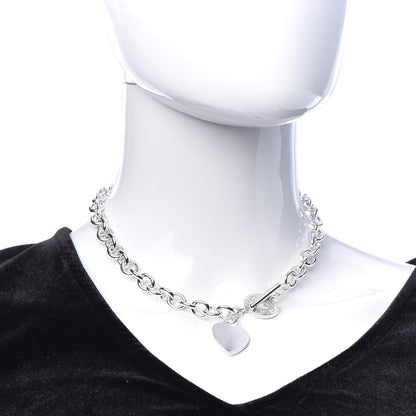 Tiffany Sterling Silver Heart Tag Toggle Necklace 2 of 7