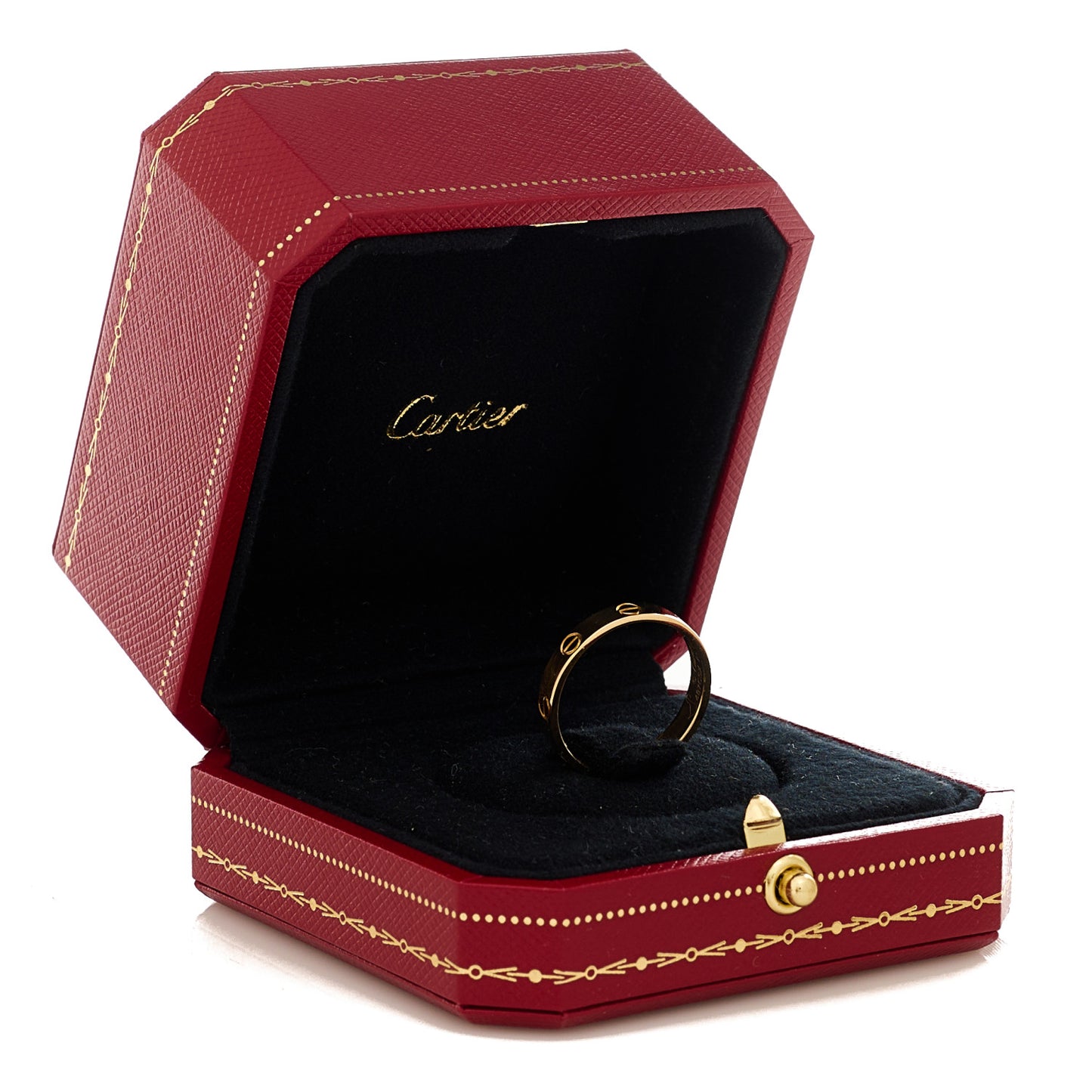 18K Yellow Gold 3.5mm LOVE Wedding Band Ring 58 8.25