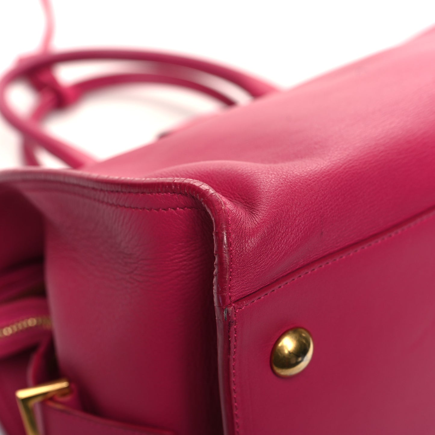 Calfskin Medium Classic Y Cabas Fuchsia