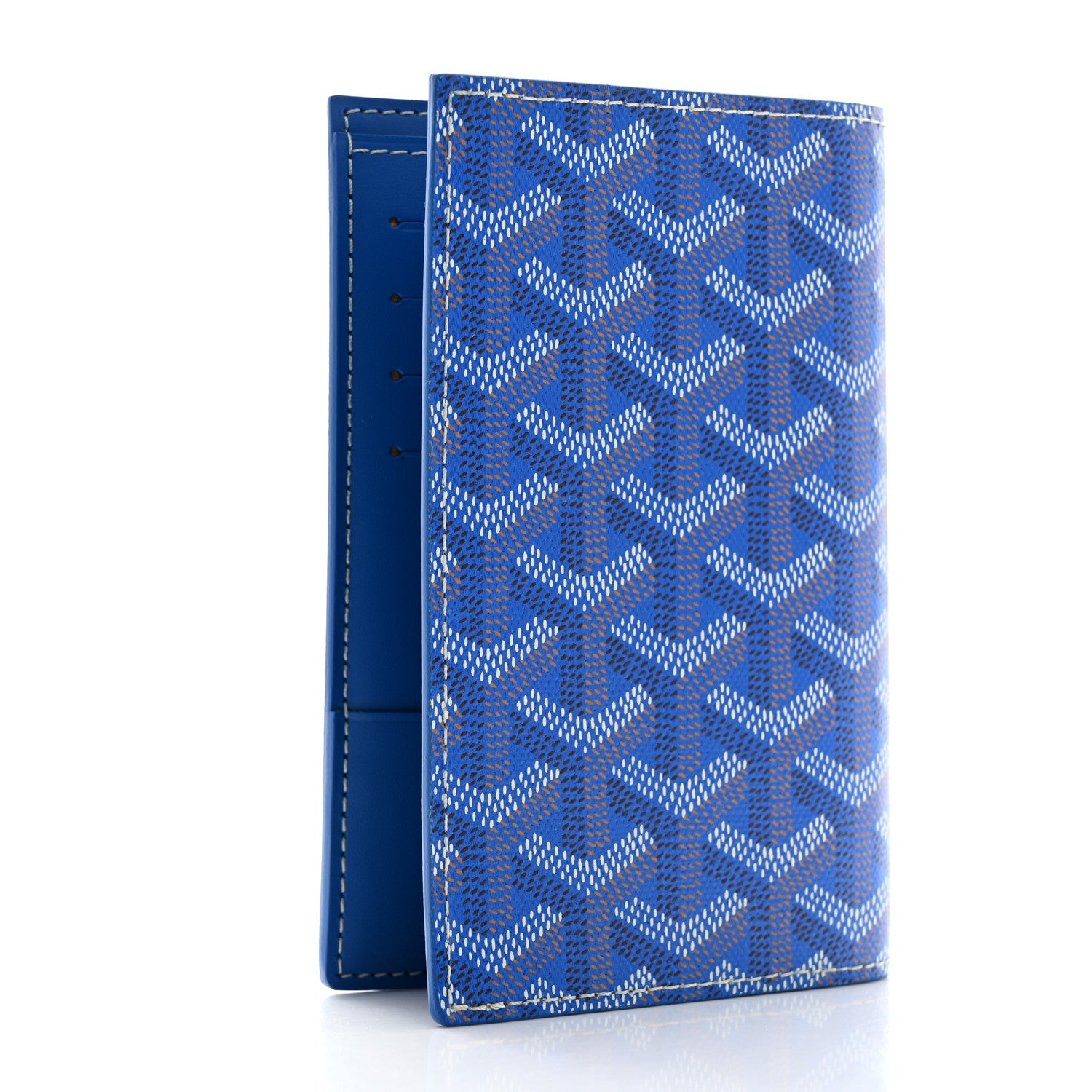Goyard Goyardine Grenelle Passport Wallet Sky Blue 3 of 7