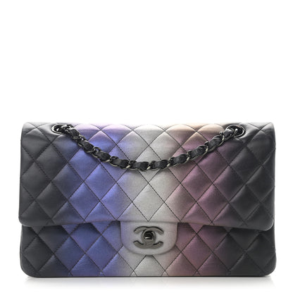 Chanel Calfskin Quilted Ombre Medium Double Flap Black 1 of 18
