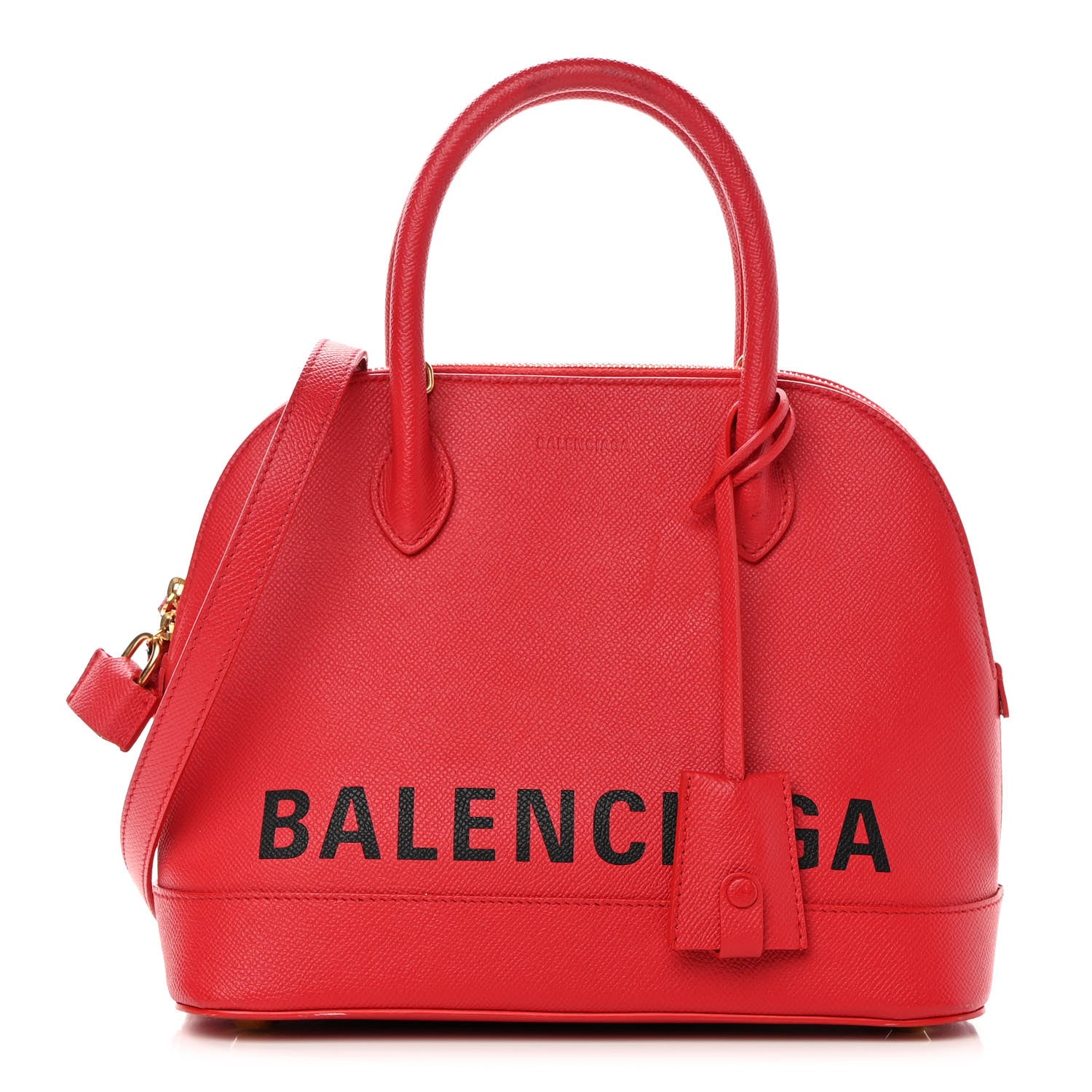 Balenciaga Grained Calfskin S Ville Top Handle Bag Rouge Coquelicot 1 of 15