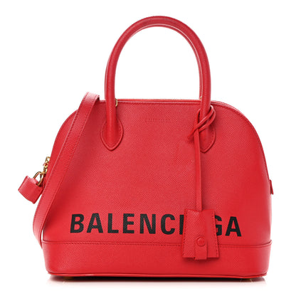 Balenciaga Grained Calfskin S Ville Top Handle Bag Rouge Coquelicot 1 of 15