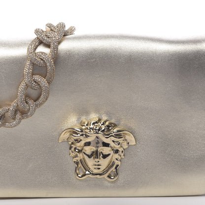Versace Metallic Nappa Crystal Palazzo Sultan Evening Bag Gold 10 of 12