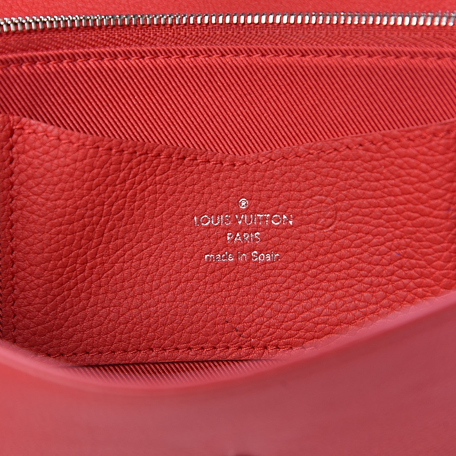 Louis Vuitton Calfskin Lockme II Wallet Rubis 6 of 8