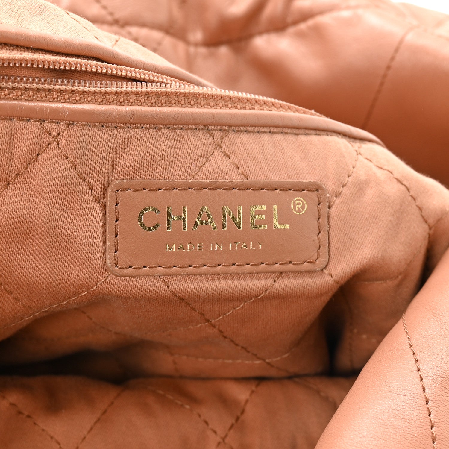 Chanel Shiny Calfskin Quilted Chanel 22 Camel 7 of 11