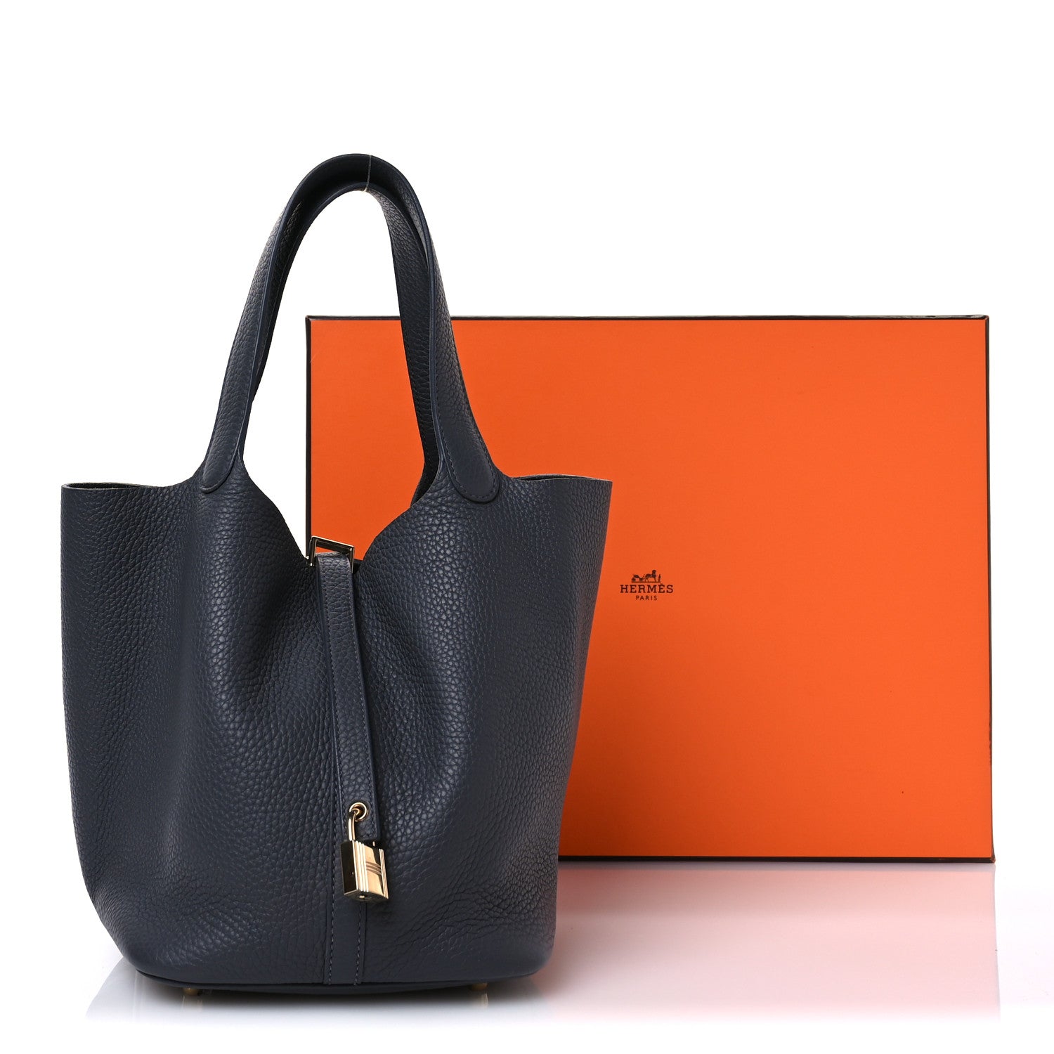 Hermes Taurillon Clemence Picotin Lock 22 MM Gris Misty 11 of 11