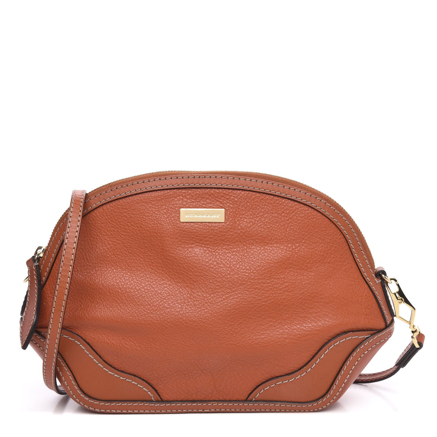 Grained Calfskin Small Orchard Crossbody Orange