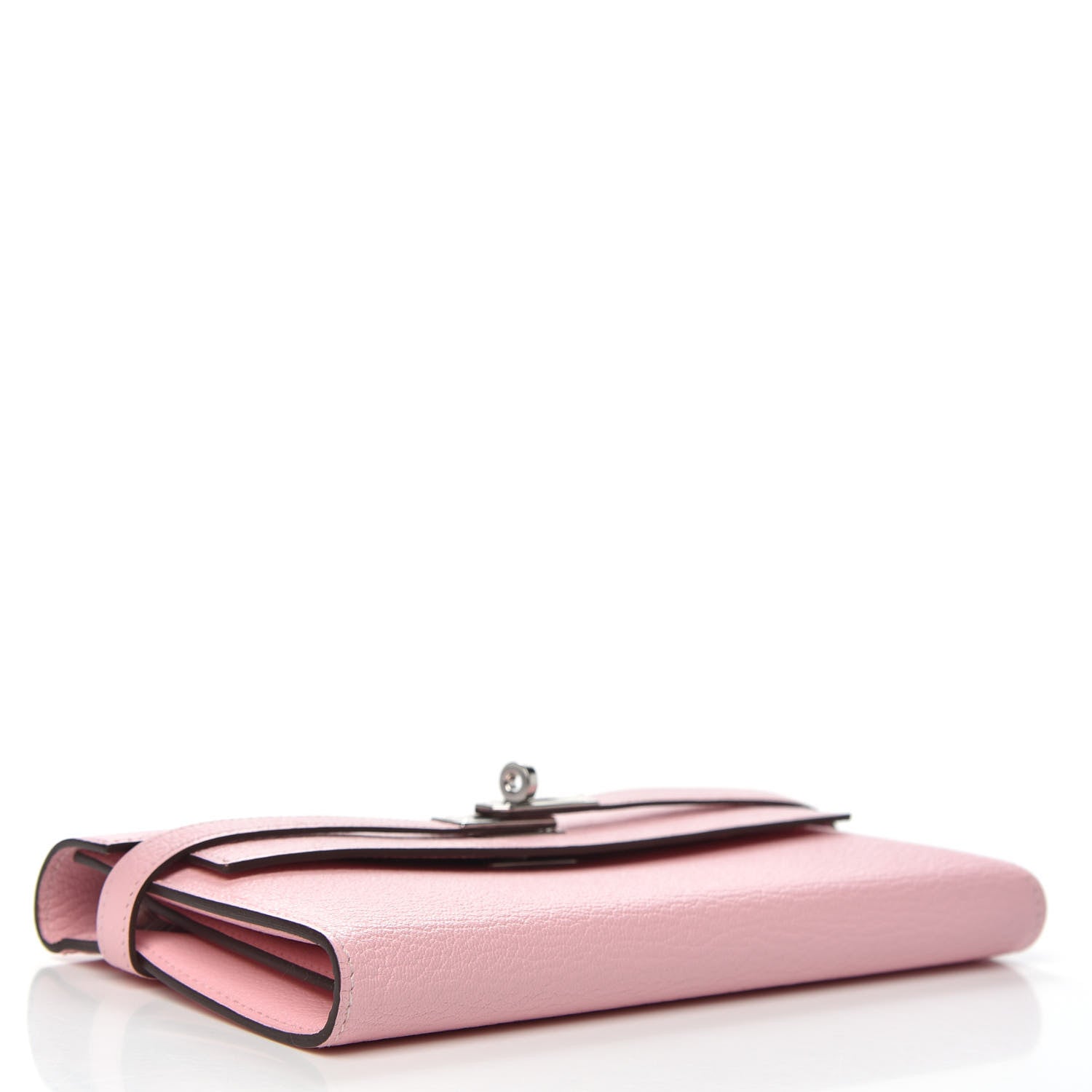 Hermes Chevre Mysore Kelly Longue Wallet Rose Sakura 4 of 8