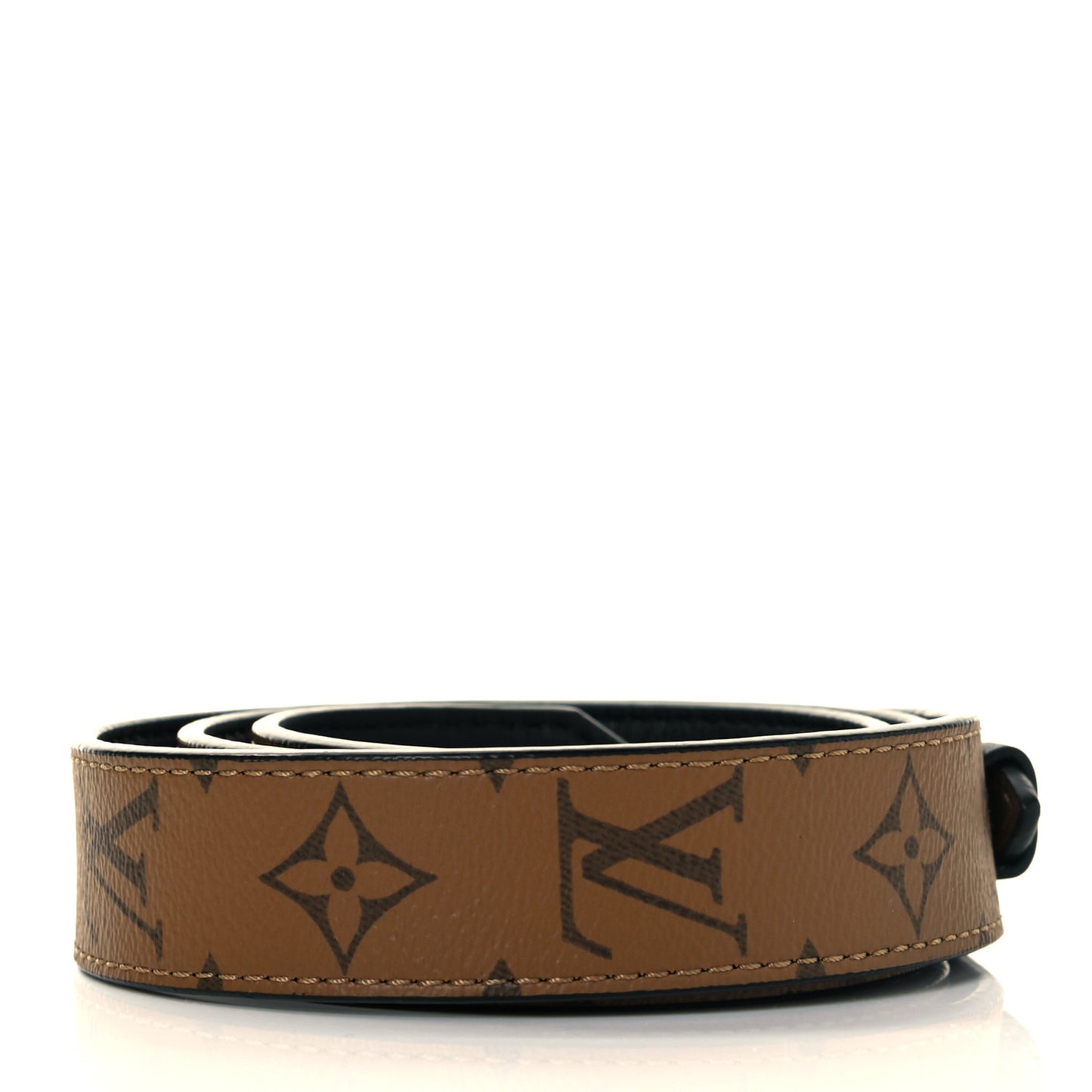 Reverse Monogram Bandouliere Shoulder Strap XL Black