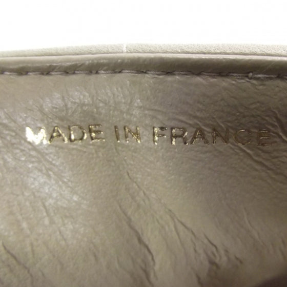 Lambskin Patent East West Chocolate Bar Flap Beige