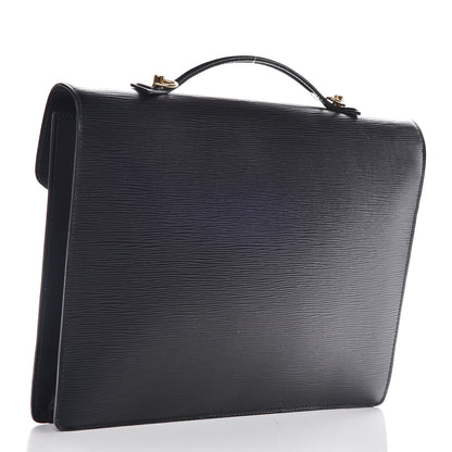 Louis Vuitton Epi Porte-Documents Briefcase Black 3 of 15