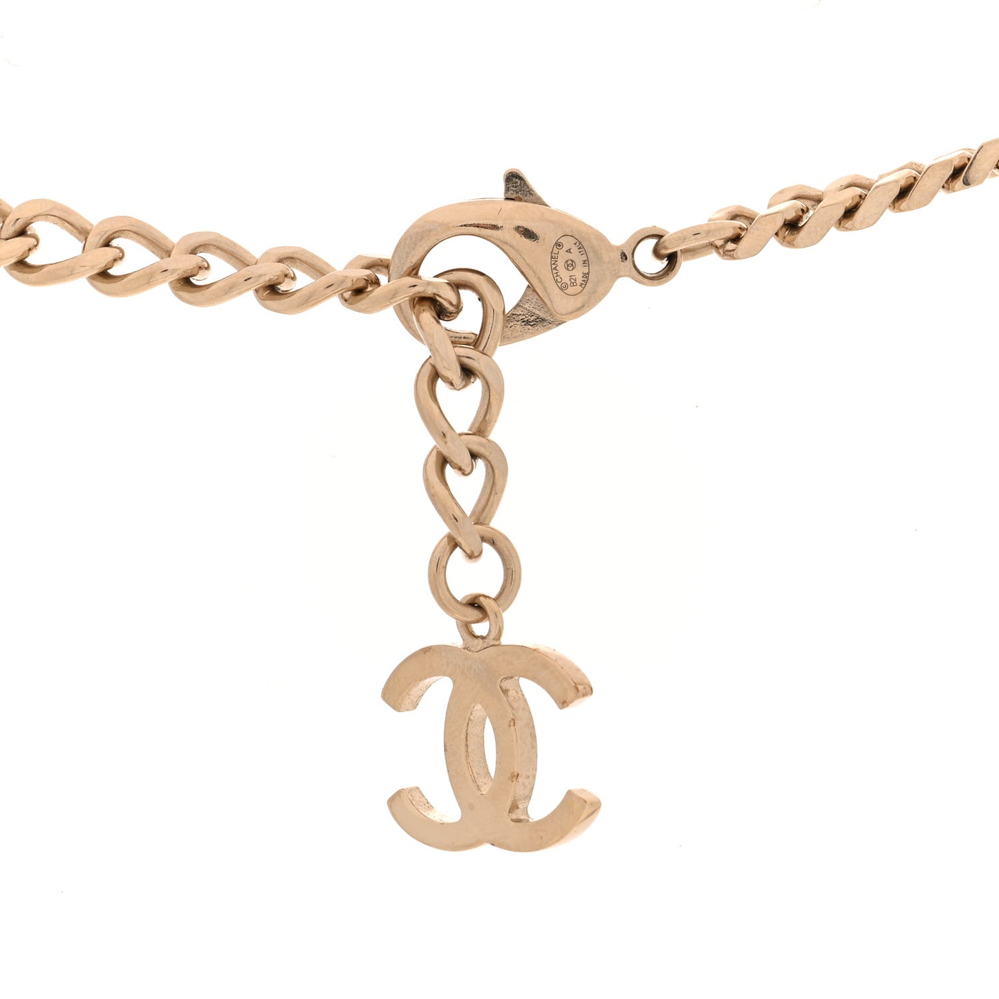 Crystal Chain CC Link Choker Gold Silver