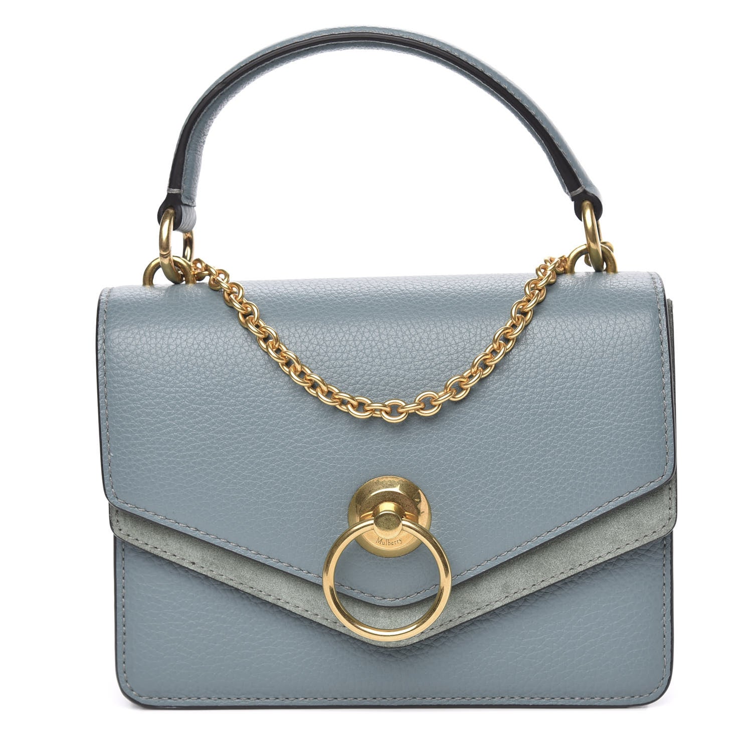 Mulberry Small Classic Grain Small Harlow Chain Satchel Palm Green 1 of 9