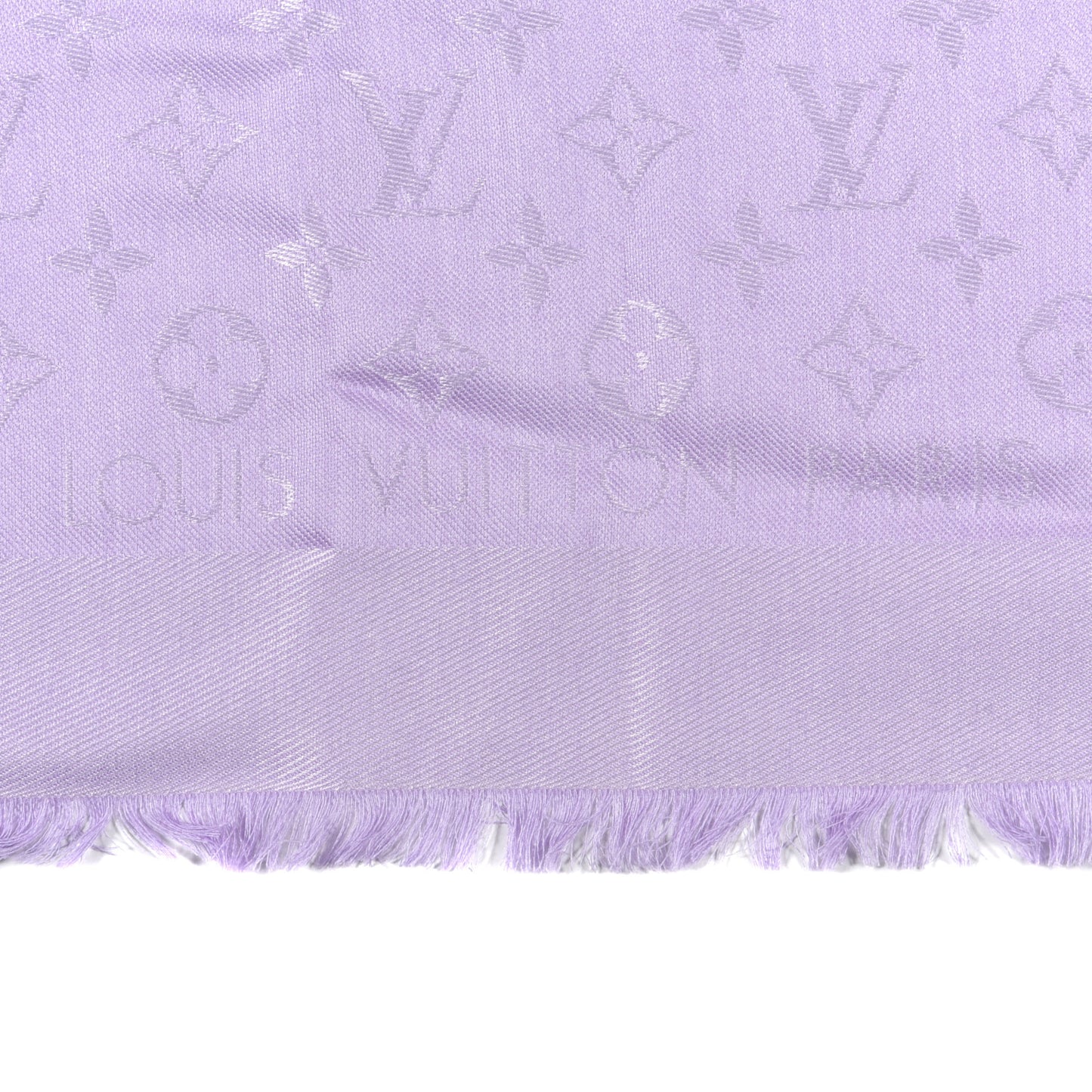 Silk Wool Monogram Shawl Mauve