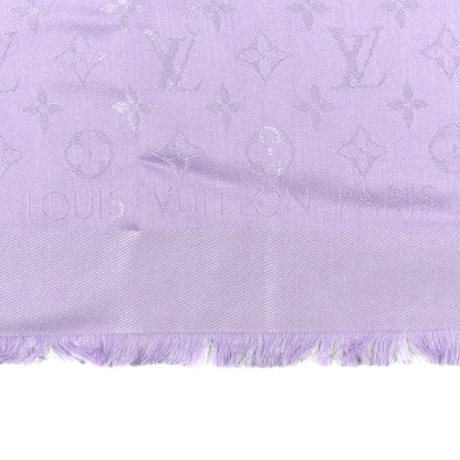 Louis Vuitton Silk Wool Monogram Shawl Mauve 2 of 4