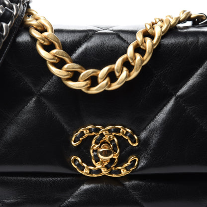 Chanel Goatskin Quilted Medium Chanel 19 Flap Black 10 of 10