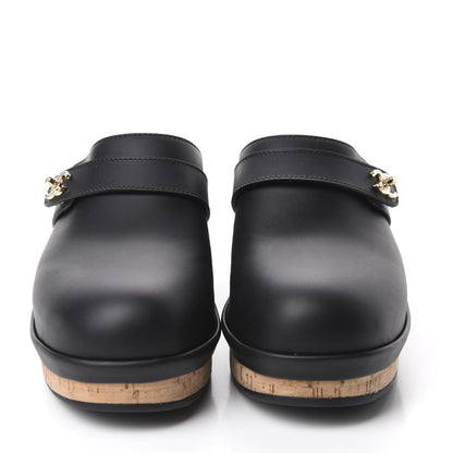 Chanel Calfskin CC Turn Lock Clog 39 Black 2 of 9