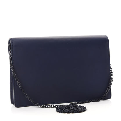 Christian Dior Ultra Matte Saddle Chain Pouch Blue 3 of 10