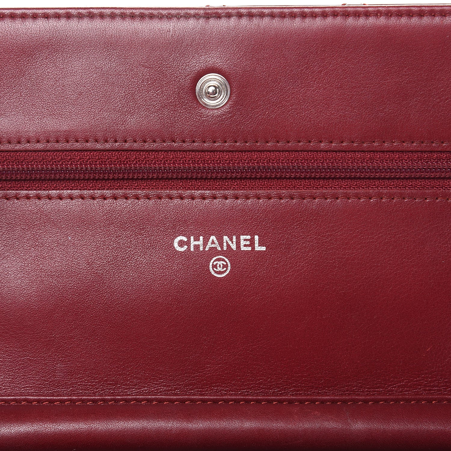 Chanel Patent Quilted Wallet On Chain WOC Red 6 of 21