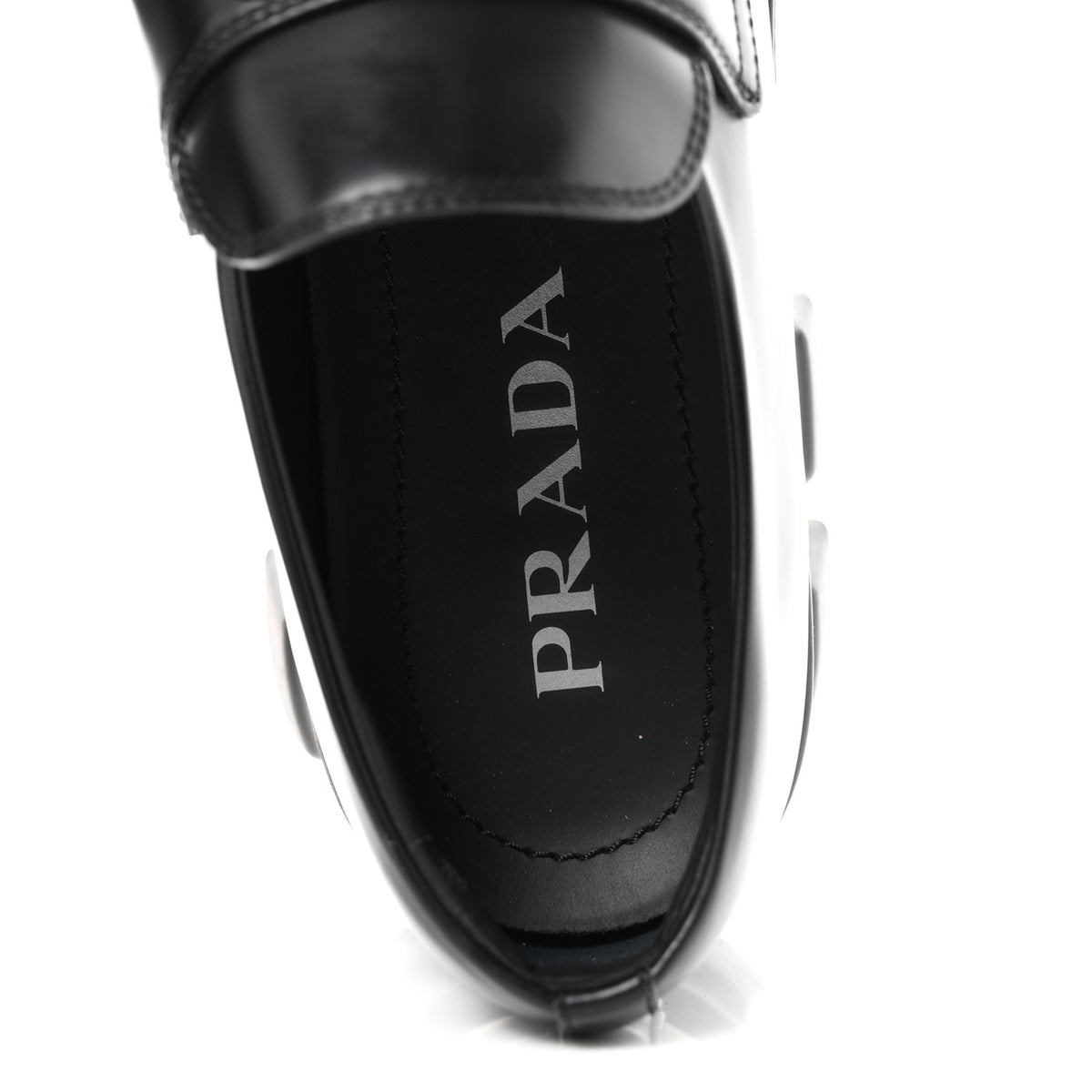 Spazzolato Rois Metal Triangle Logo Monolith 55mm Loafers 36.5 Black