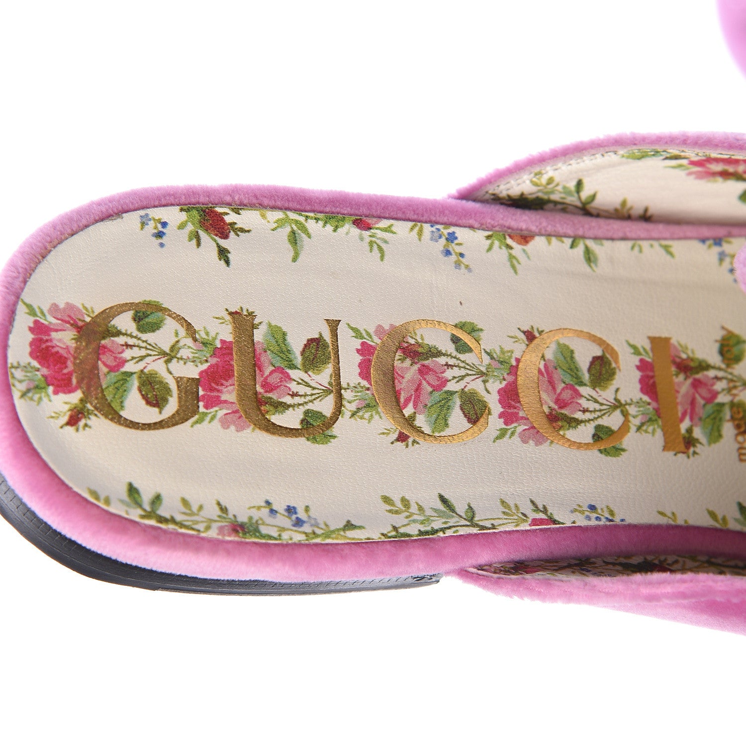 Gucci Velvet Marquise Crystals Womens Princetown Slippers 39.5 Malva Dark Malva 9 of 15