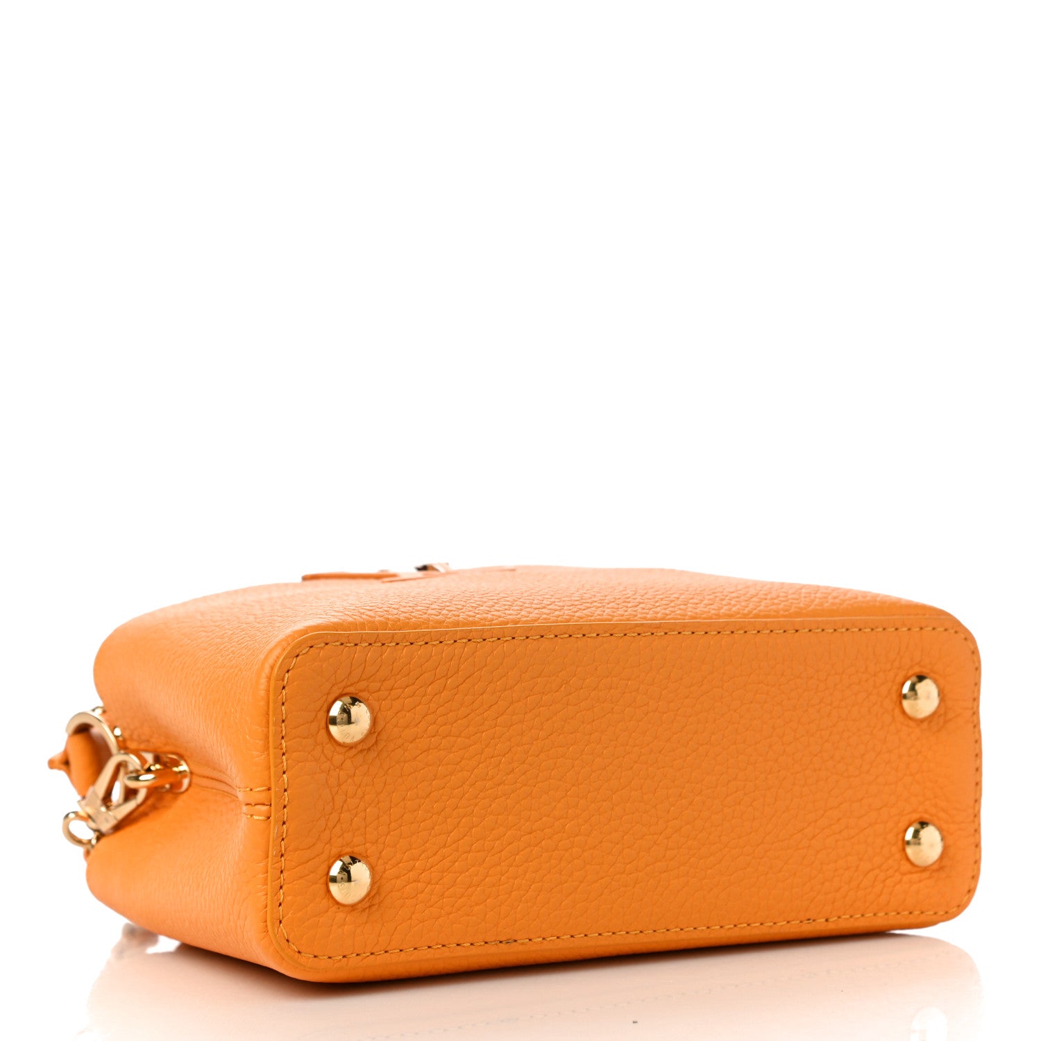 Louis Vuitton Taurillon Mini Capucines Sunbeam Yellow 4 of 9