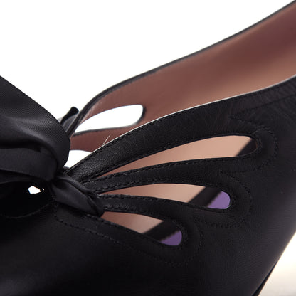 Gucci Malaga Kid Bow Berith Low Heel Pumps 39 Black 12 of 12
