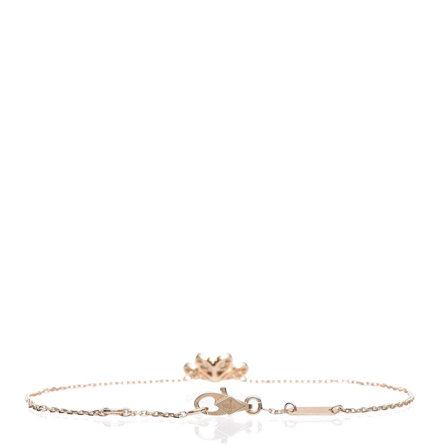Van Cleef & Arpels 18K Yellow Gold Diamond Mini Frivole Pave Bracelet 3 of 8