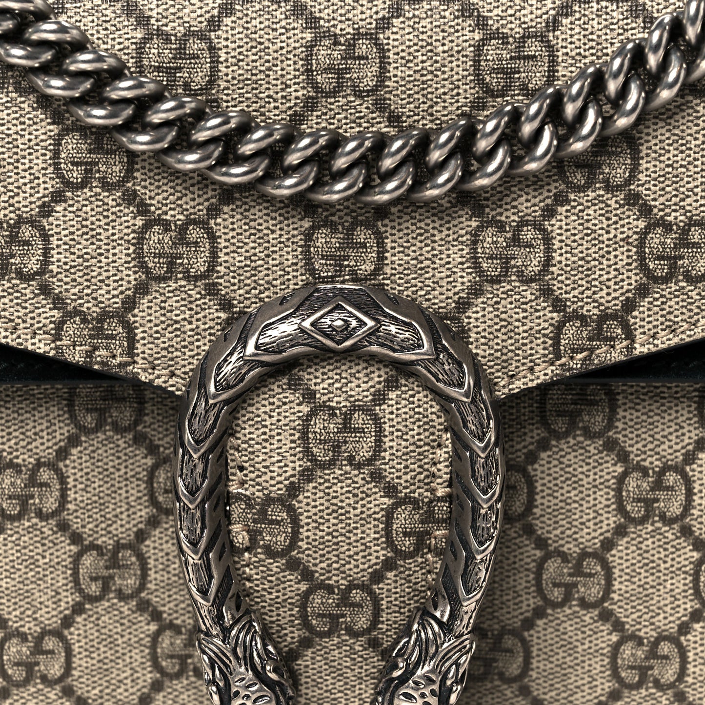 GG Supreme Monogram Small Dionysus Shoulder Bag Black