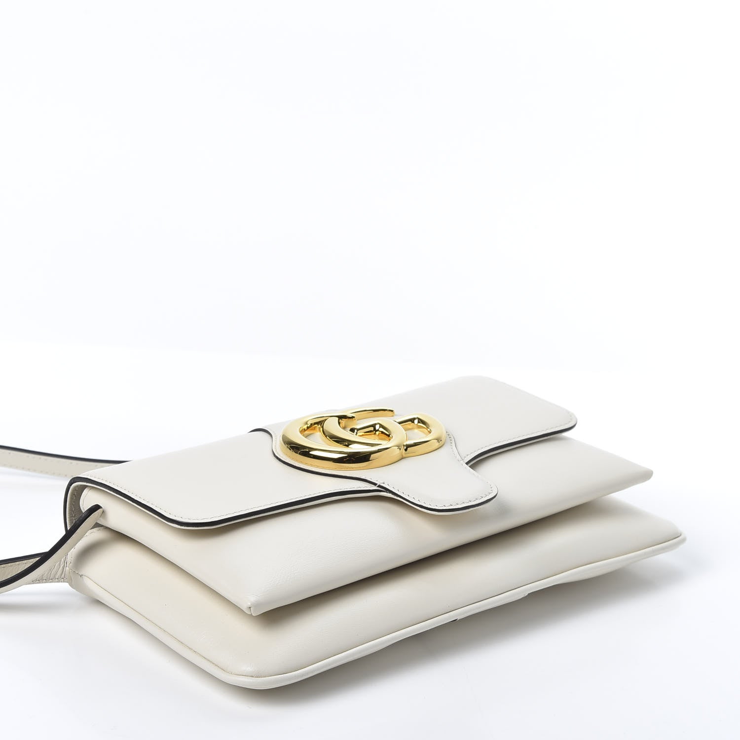 Gucci Calfskin Small Arli Flap Shoulder Bag Mystic White 3 of 9