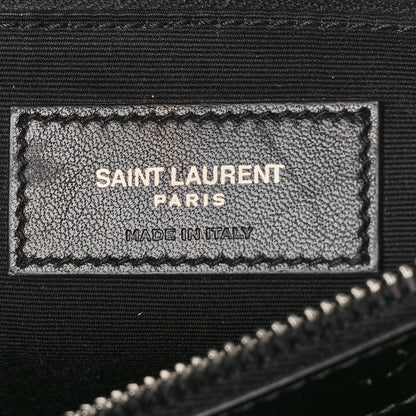 Saint Laurent Calfskin Y Quilted Monogram Large Loulou Chain Satchel Black 6 of 9